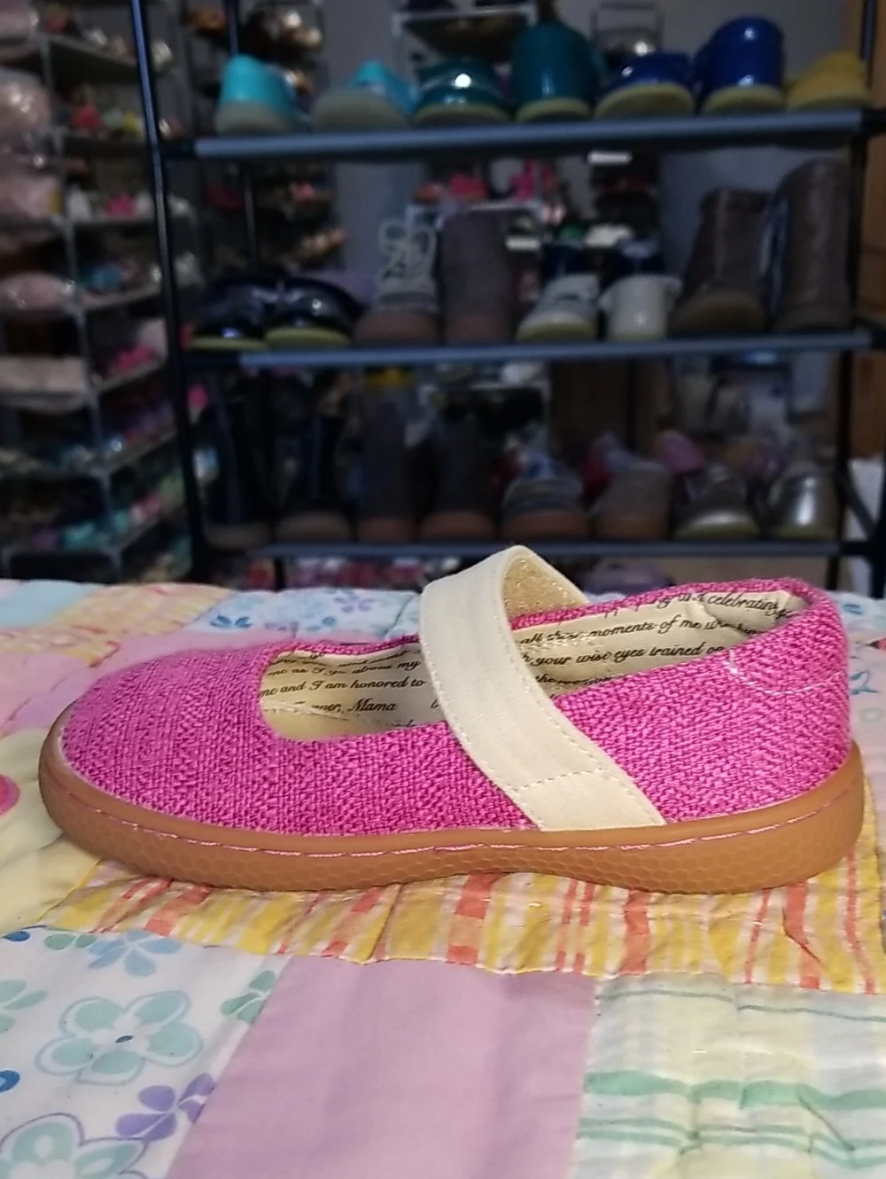 Livie & Luca Pink Mary Jane Shoes with Cream Strap Size 10 Carta II Pink Punch